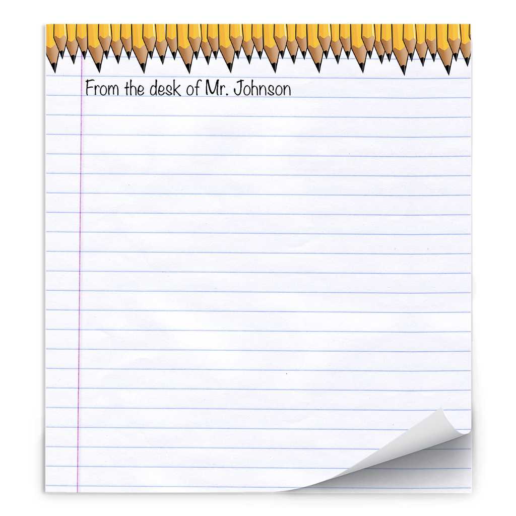Teacher Personalized Lined Notepad, Gift for Teacher Amazing Faith Designs