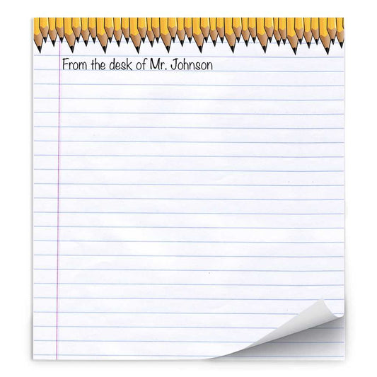 Teacher Personalized Lined Notepad, Gift for Teacher Amazing Faith Designs