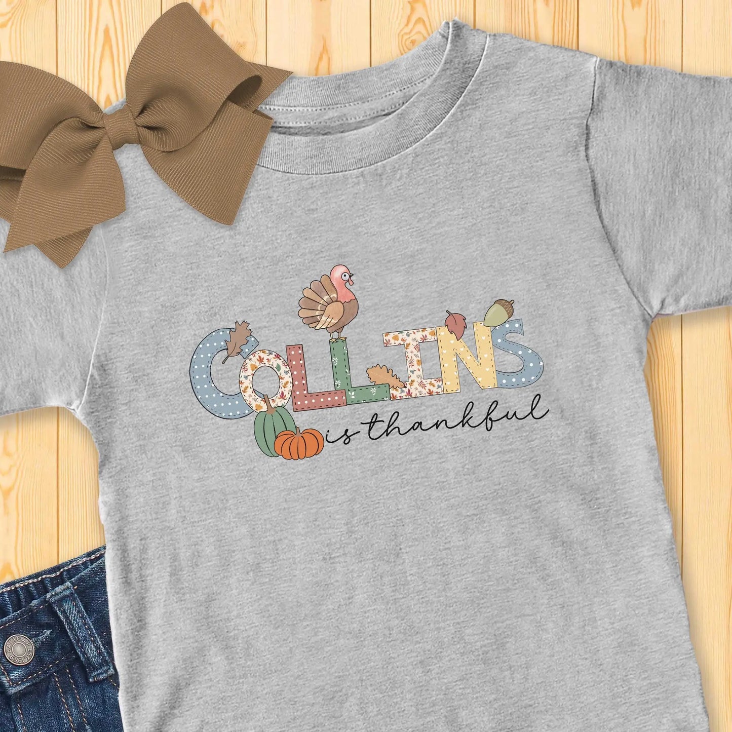 Thanksgiving Personalized Infant Shirt Printify