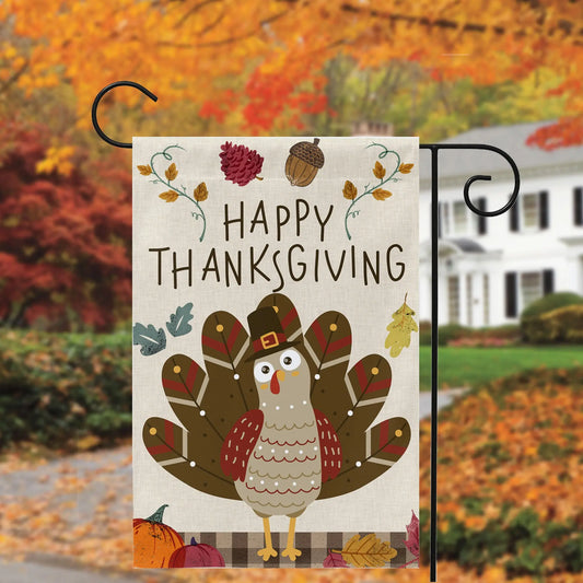 Thanksgiving Turkey Garden Flag - Amazing Faith Designs