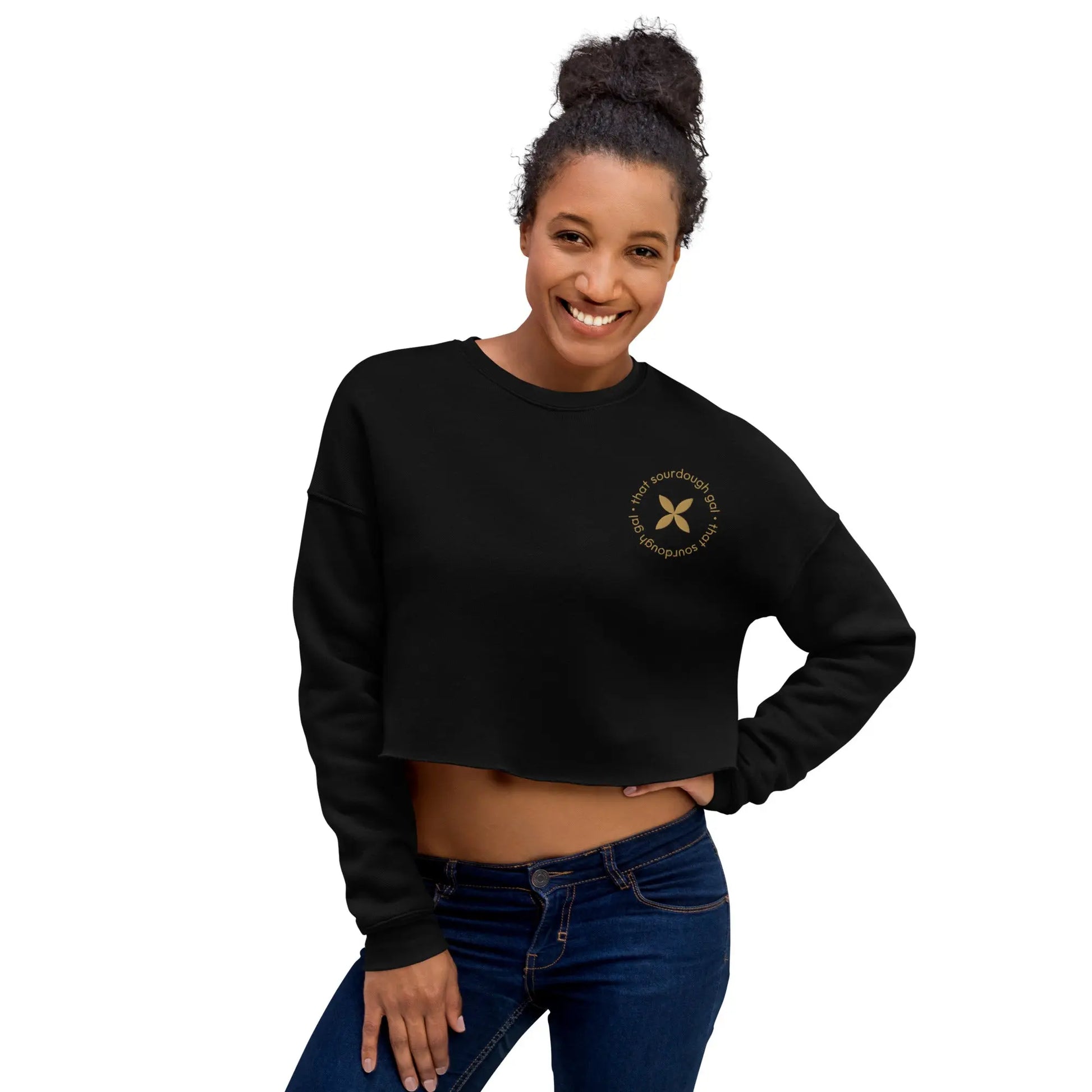 That Sourdough Gal Crop Sweatshirt Amazing Faith Designs