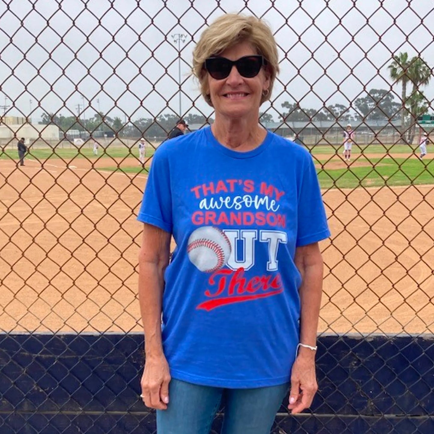 That's My Awesome Grandson Baseball Unisex t-shirt Amazing Faith Designs