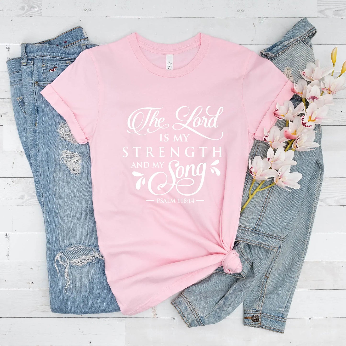 The Lord is My Strength and My Song T-shirt | Psalm 118:14, Christian Faith Tee Amazing Faith Designs