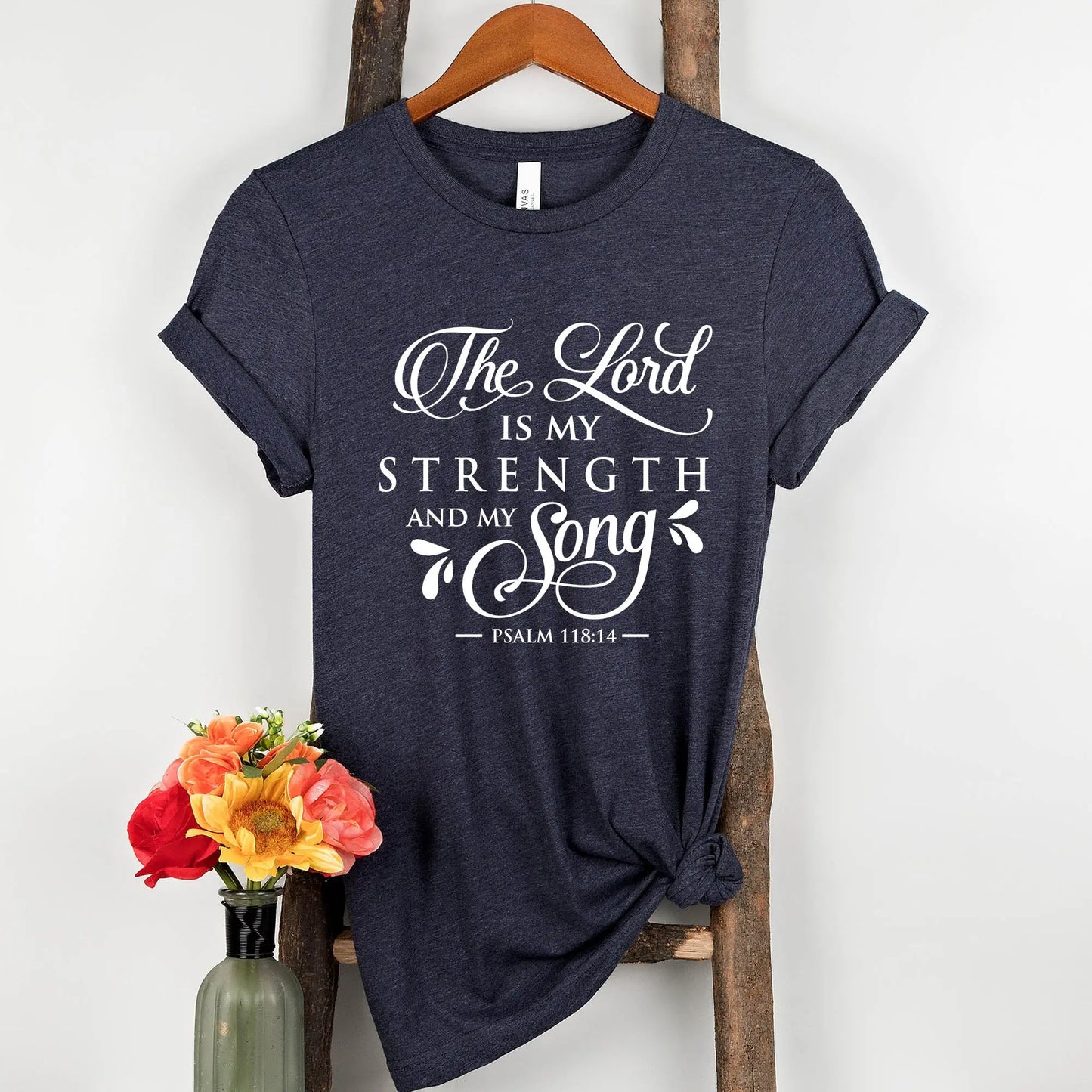 The Lord is My Strength and My Song T-shirt | Psalm 118:14, Christian Faith Tee Amazing Faith Designs