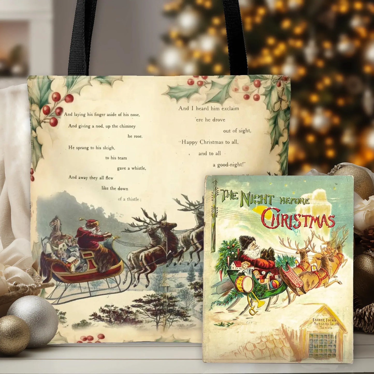 The Night Before Christmas Tote Bag - Amazing Faith Designs