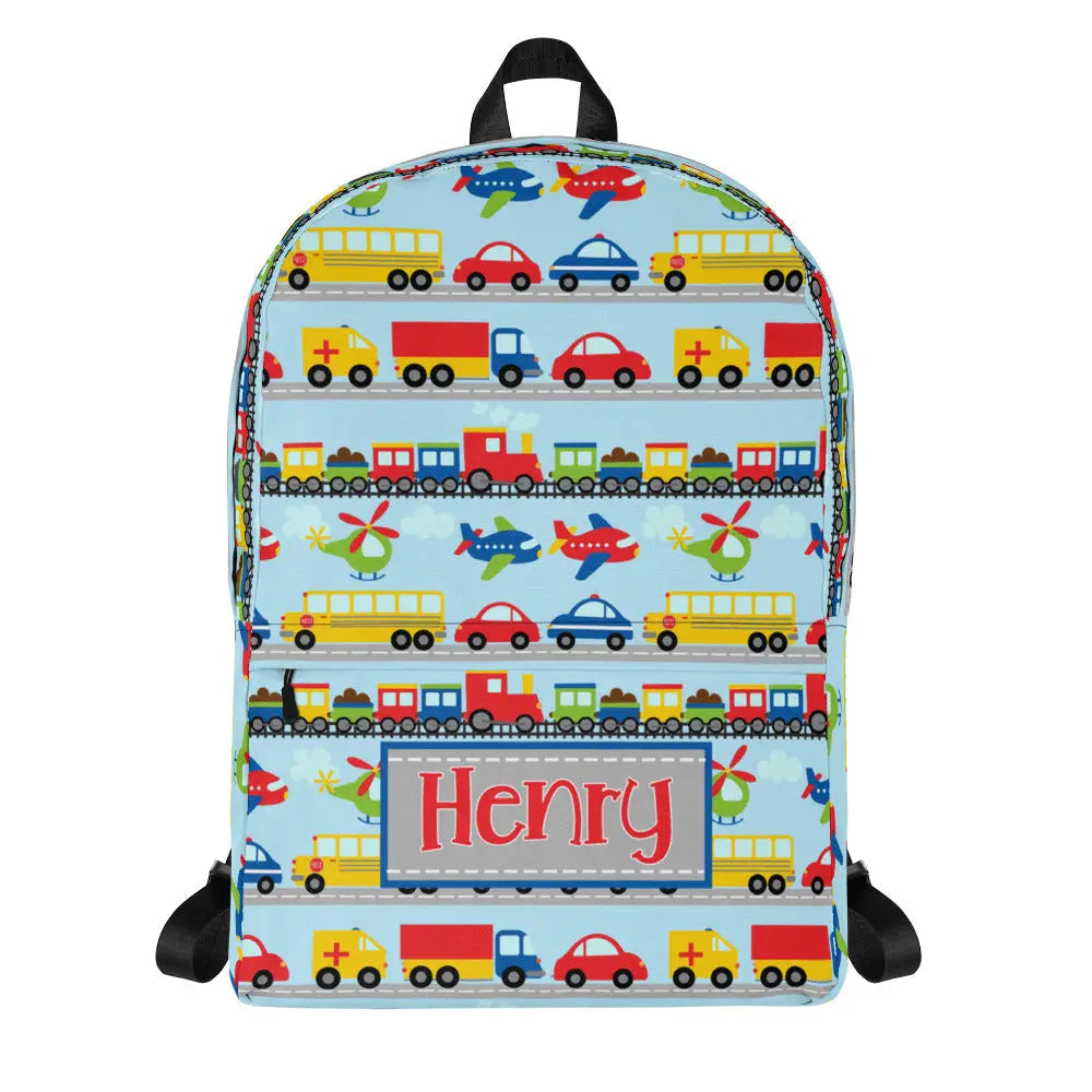 Transportation Personalization Backpack Amazing Faith Designs