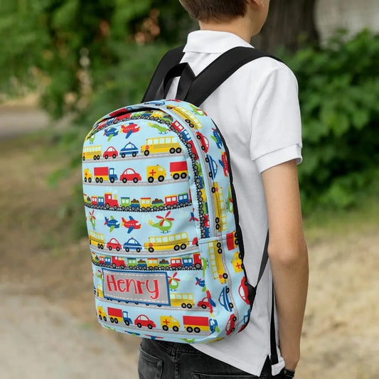 Transportation Personalization Backpack Amazing Faith Designs