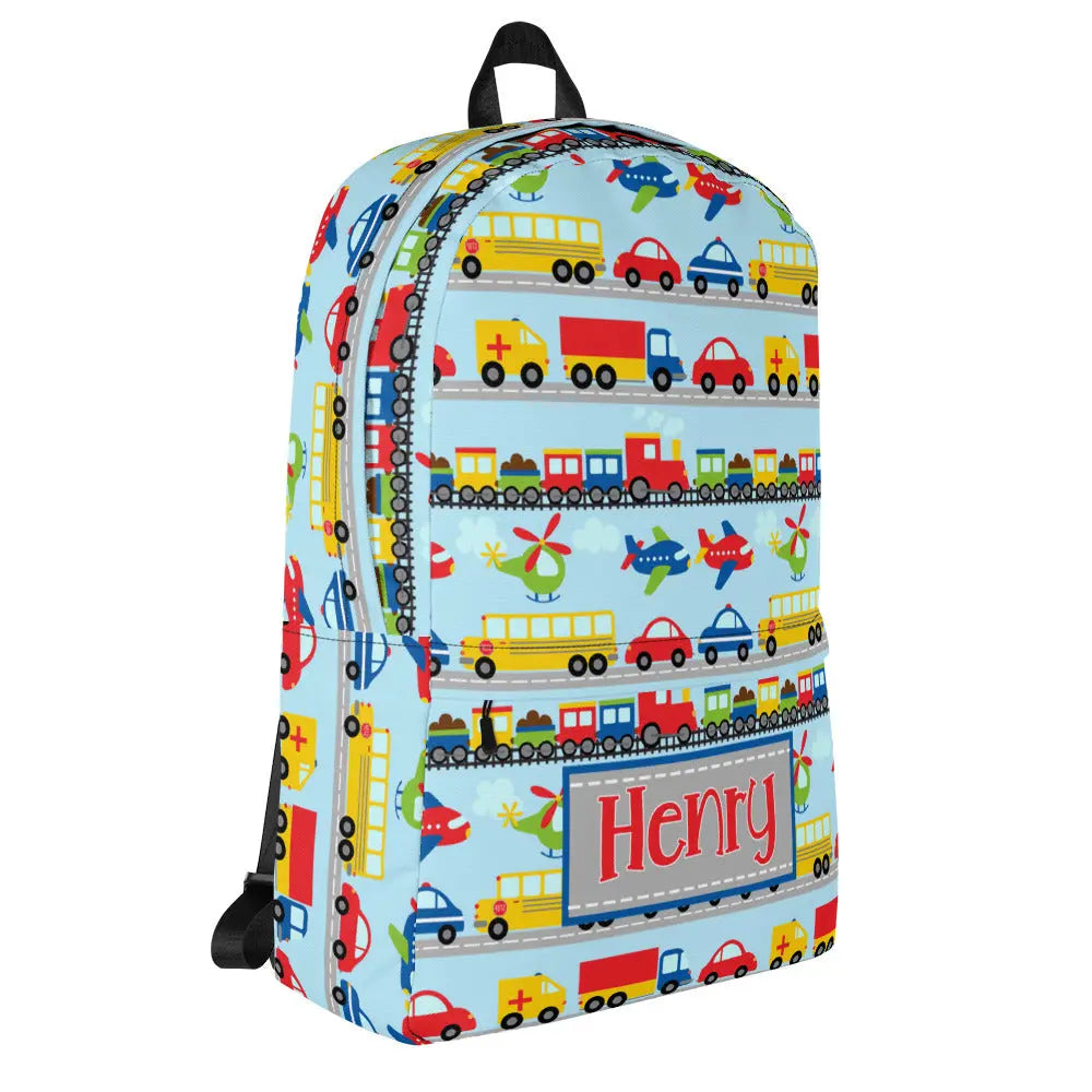 Transportation Personalization Backpack Amazing Faith Designs