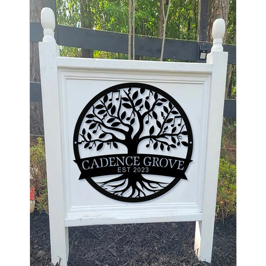 Tree of Life Family Farm Metal Sign teelaunch