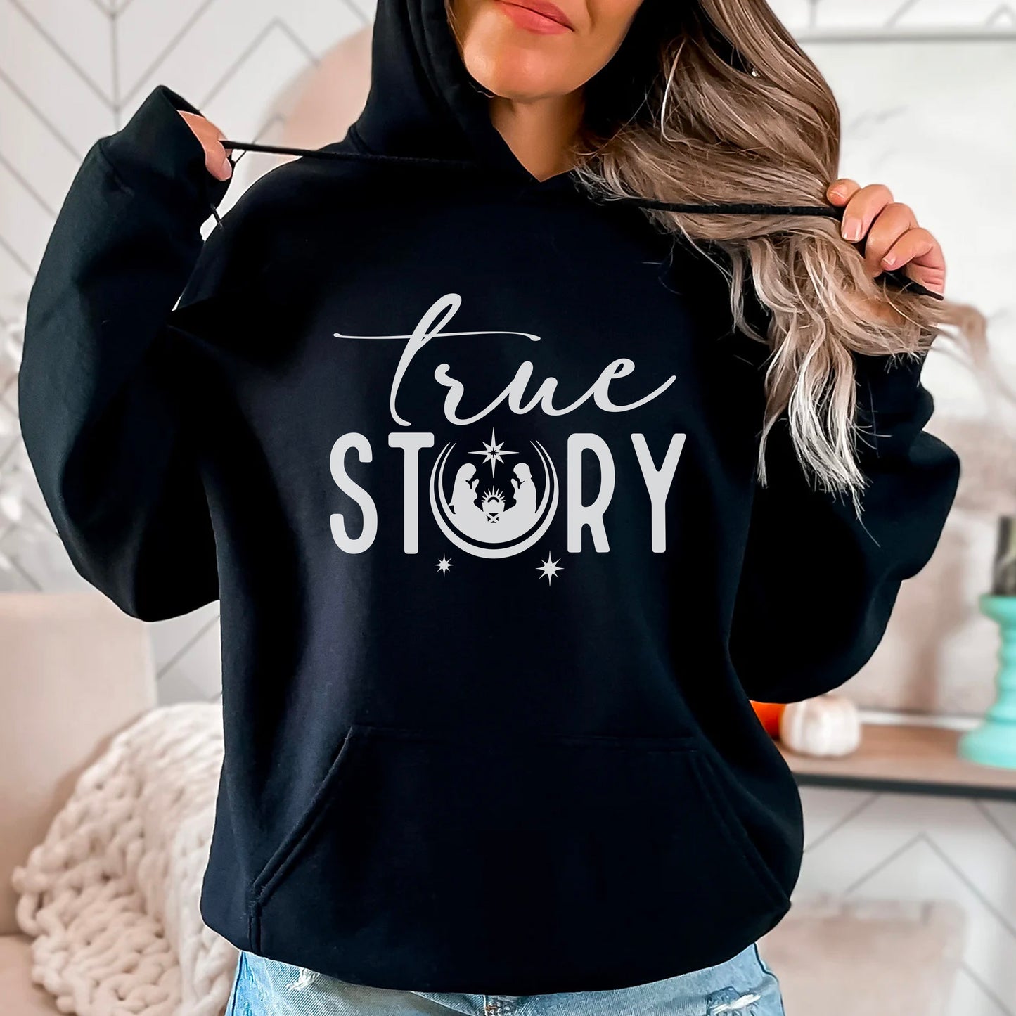 True Story Christian Christmas Hoodie Sweatshirt - Amazing Faith Designs