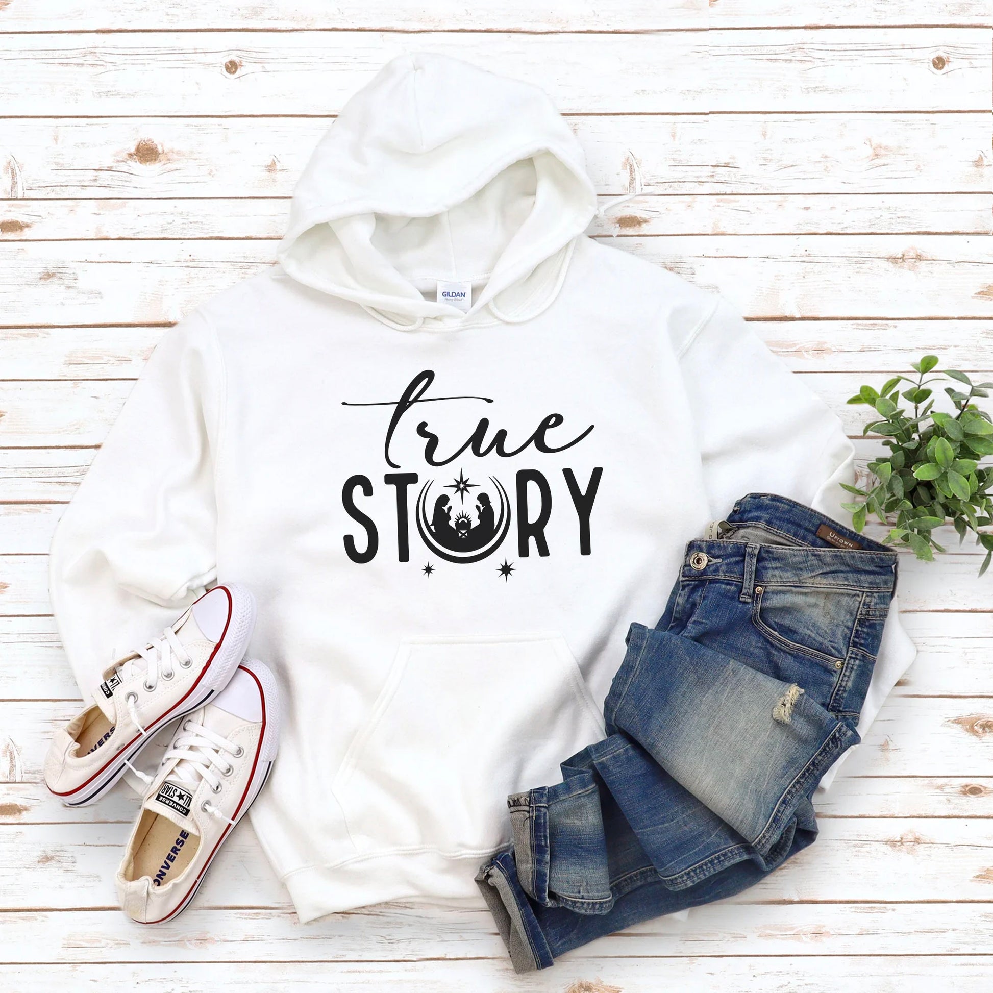 True Story Christian Christmas Hoodie Sweatshirt - Amazing Faith Designs