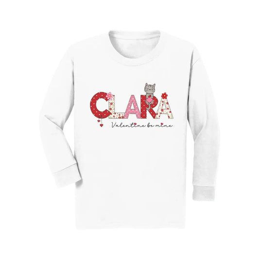 Valentine Kitty Youth Long Sleeve T-Shirt Awkward Styles