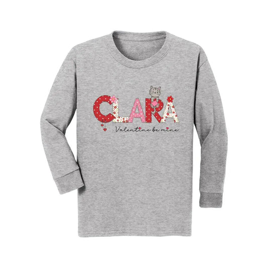 Valentine Kitty Youth Long Sleeve T-Shirt Awkward Styles