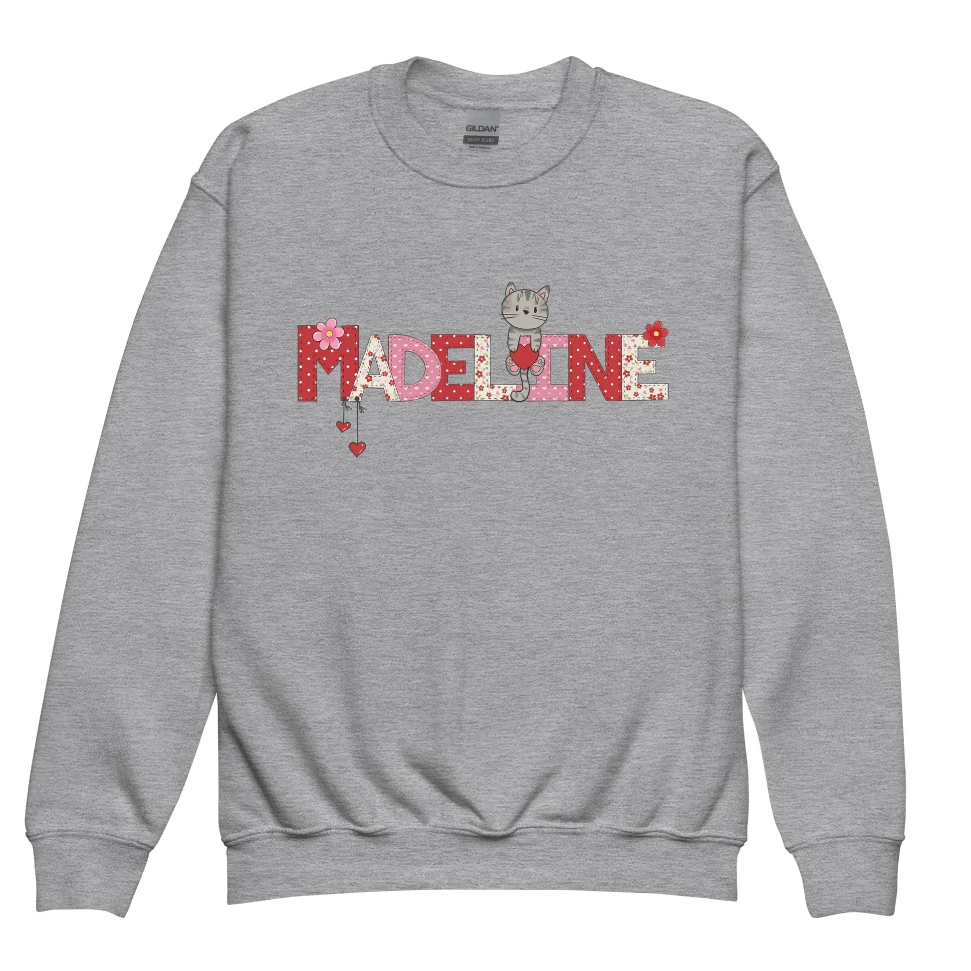 Valentine Kitty Youth sweatshirt Amazing Faith Designs