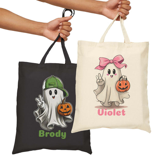 Ghost Halloween Trick or Treat Bag - Amazing Faith Designs