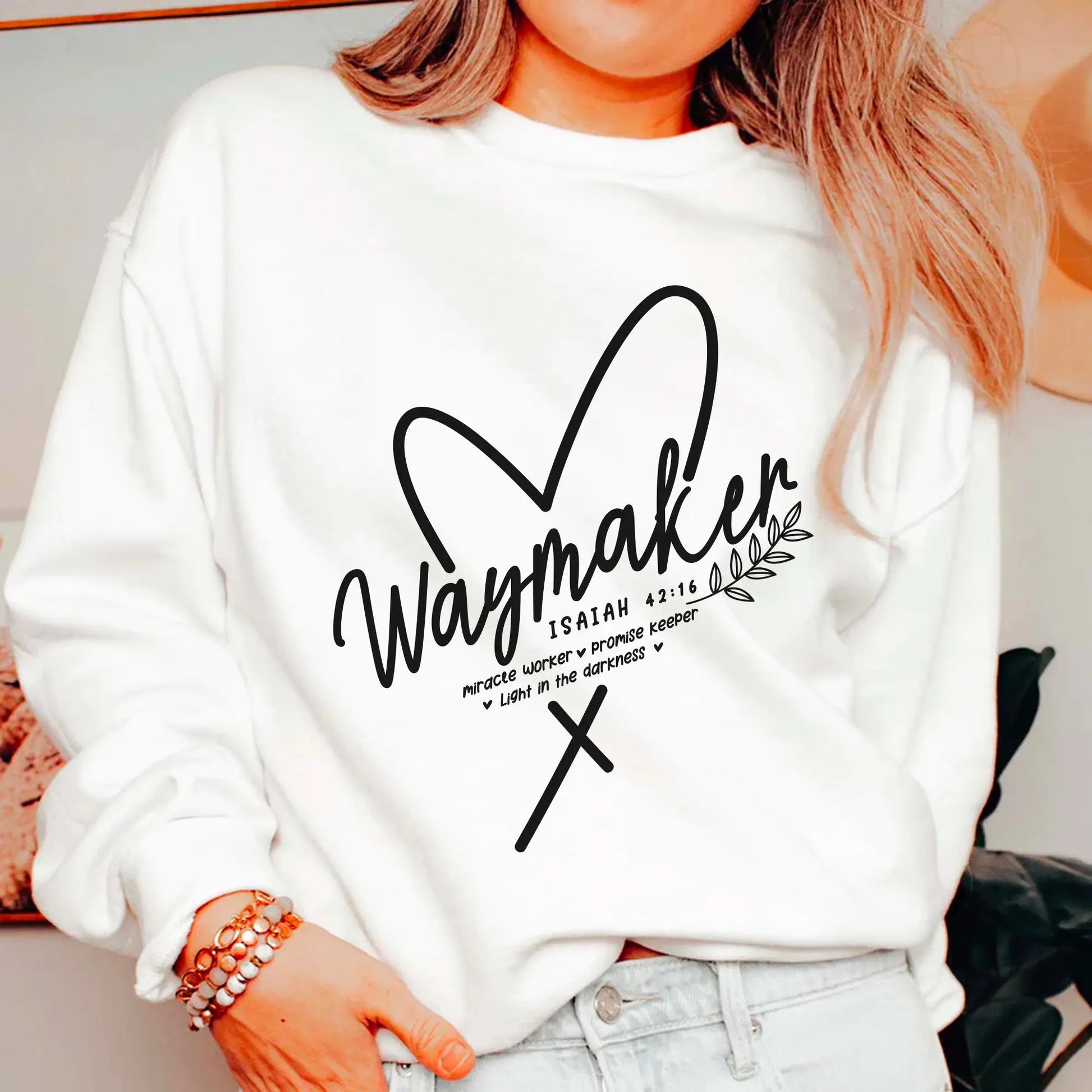 Waymaker Christian Sweatshirt | Comfort Color Garment Dyed Printify