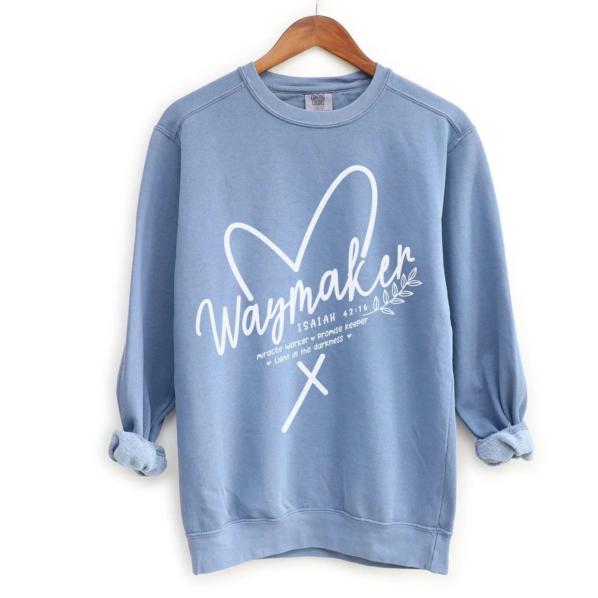 Waymaker Christian Sweatshirt | Comfort Color Garment Dyed Printify