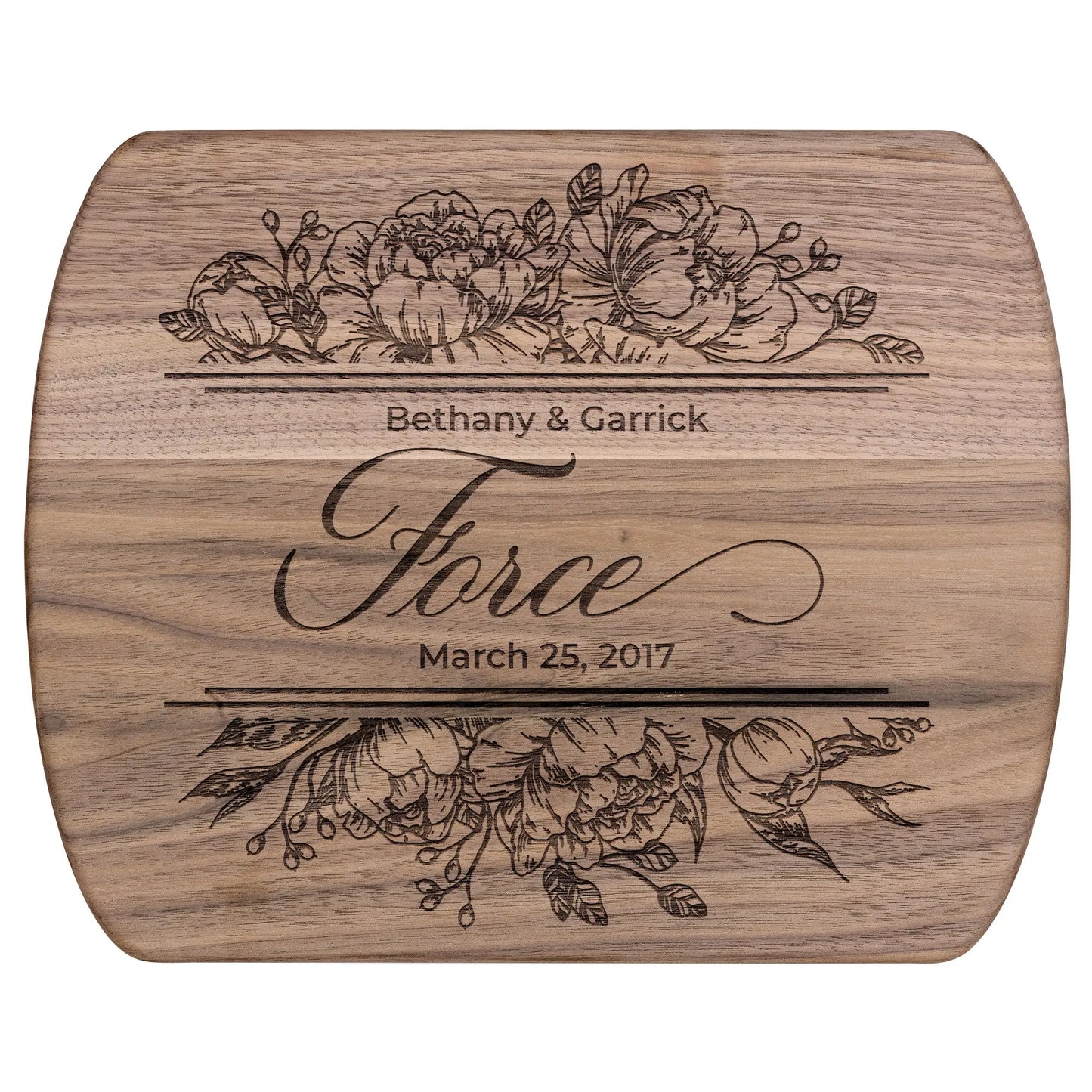 Wedding Names Personalized Wood Cutting Board, Family Name Cutting Board, Bridal Shower Gift teelaunch