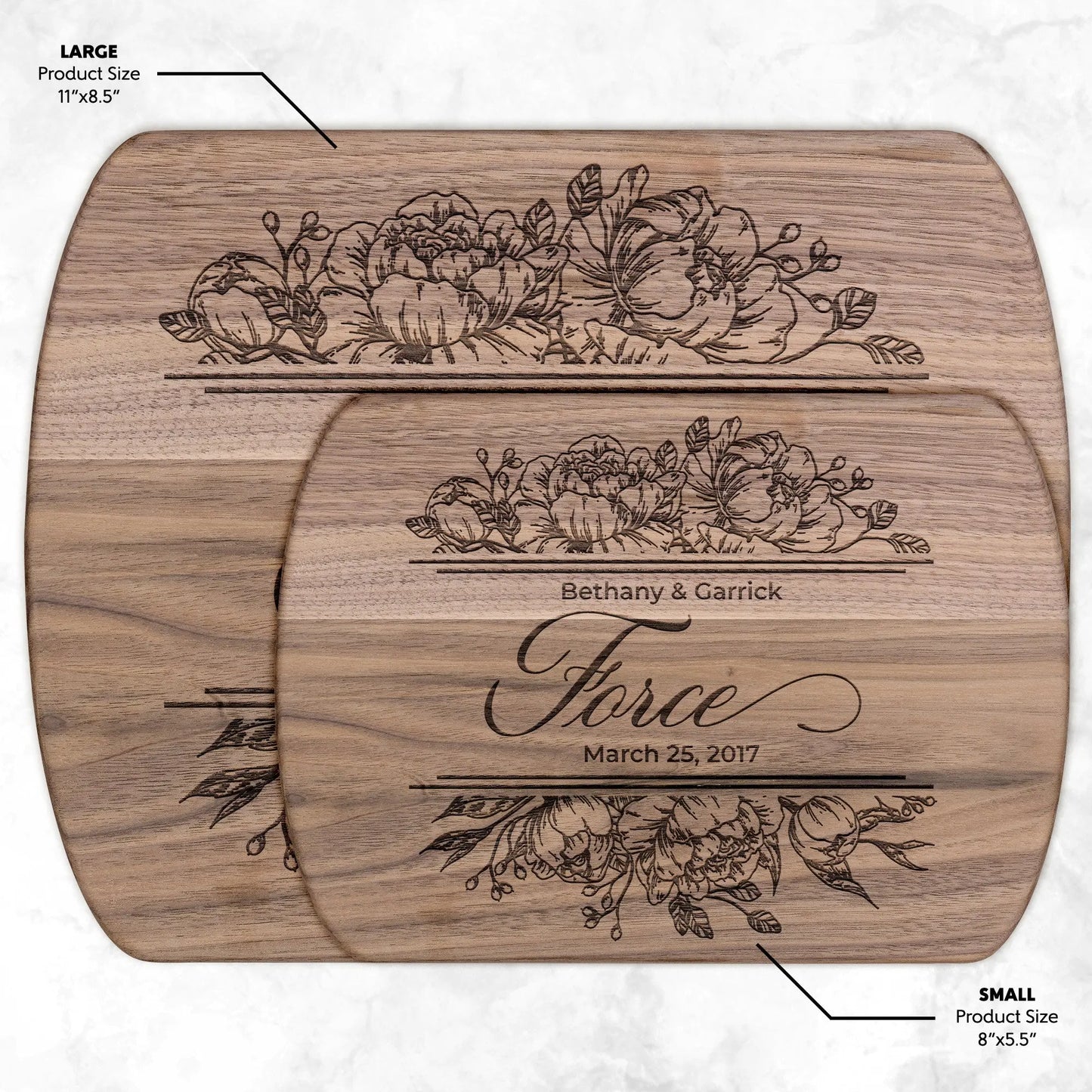 Wedding Names Personalized Wood Cutting Board, Family Name Cutting Board, Bridal Shower Gift teelaunch