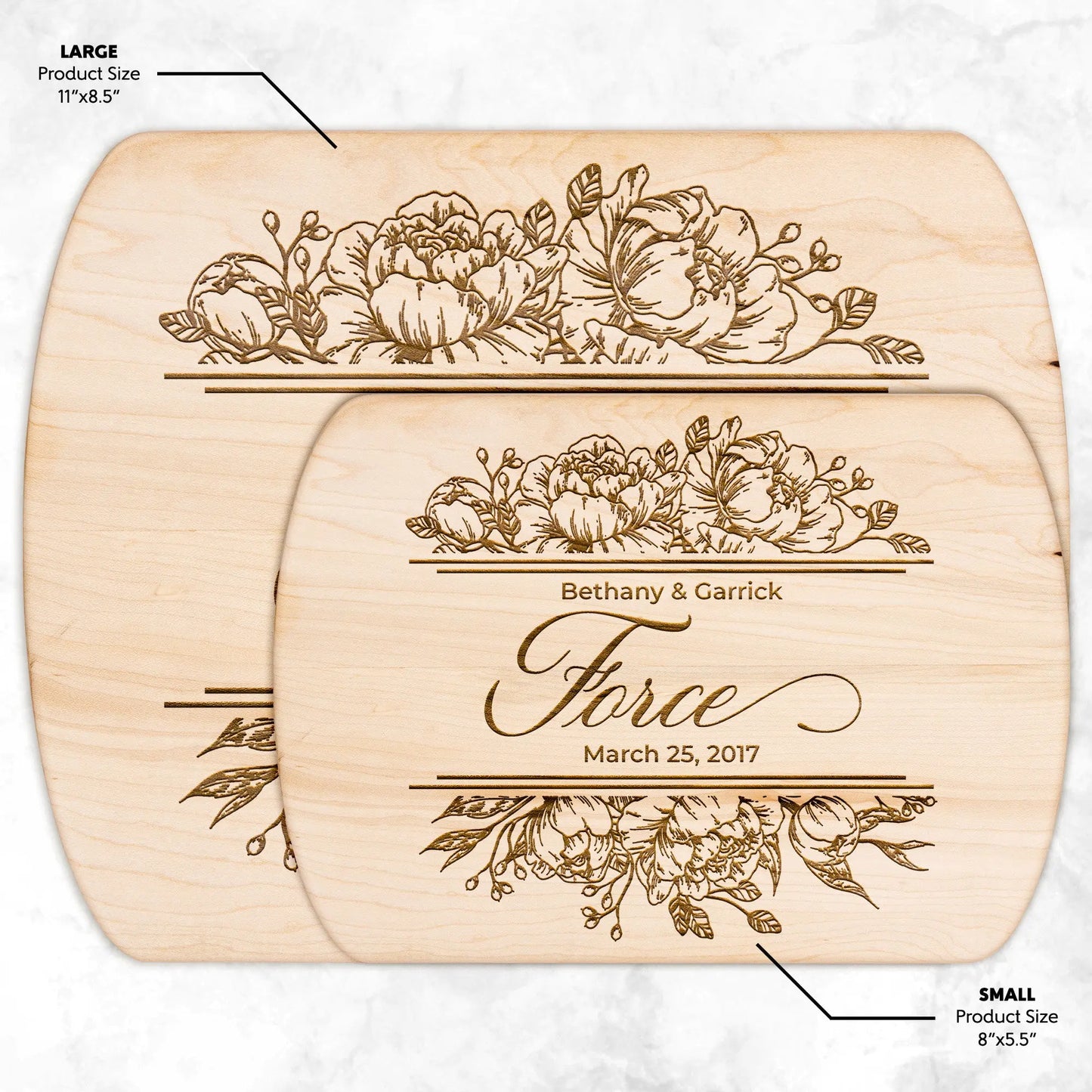 Wedding Names Personalized Wood Cutting Board, Family Name Cutting Board, Bridal Shower Gift teelaunch