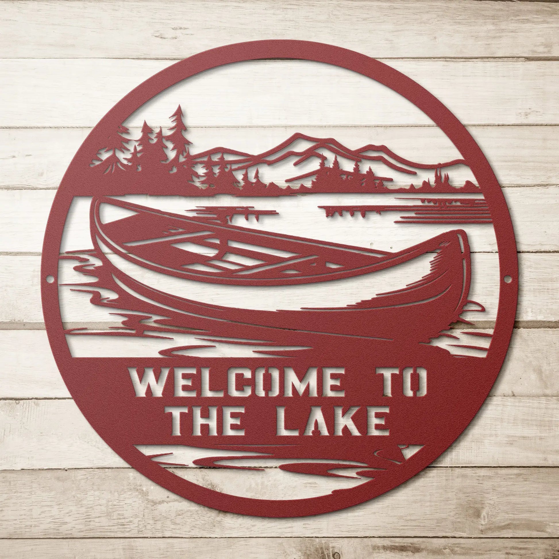 Welcome to the Lake Metal Sign teelaunch