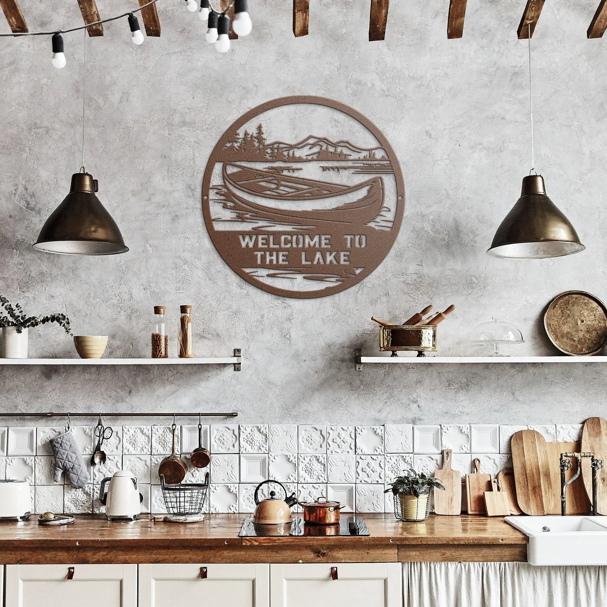 Welcome to the Lake Metal Sign teelaunch