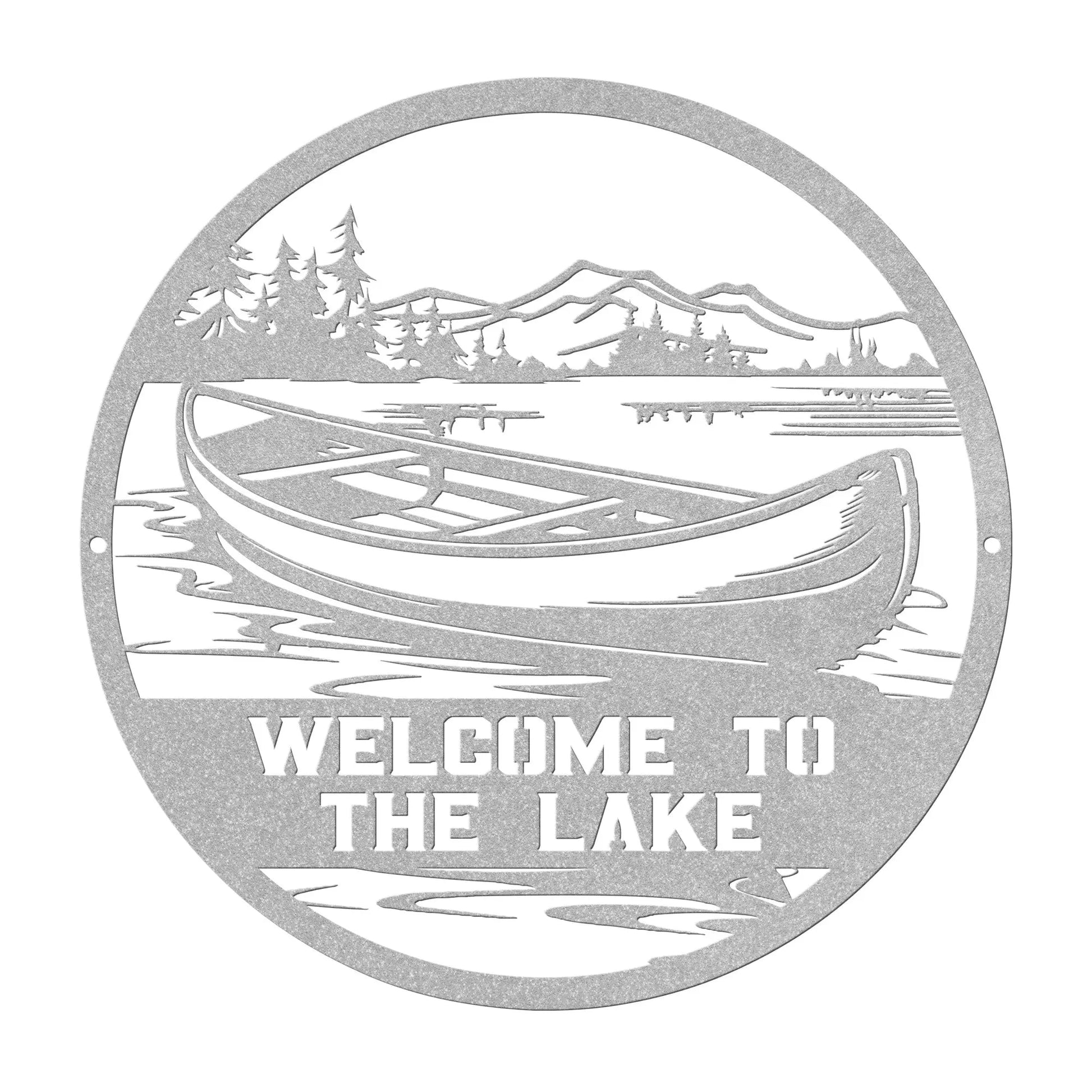 Welcome to the Lake Metal Sign teelaunch