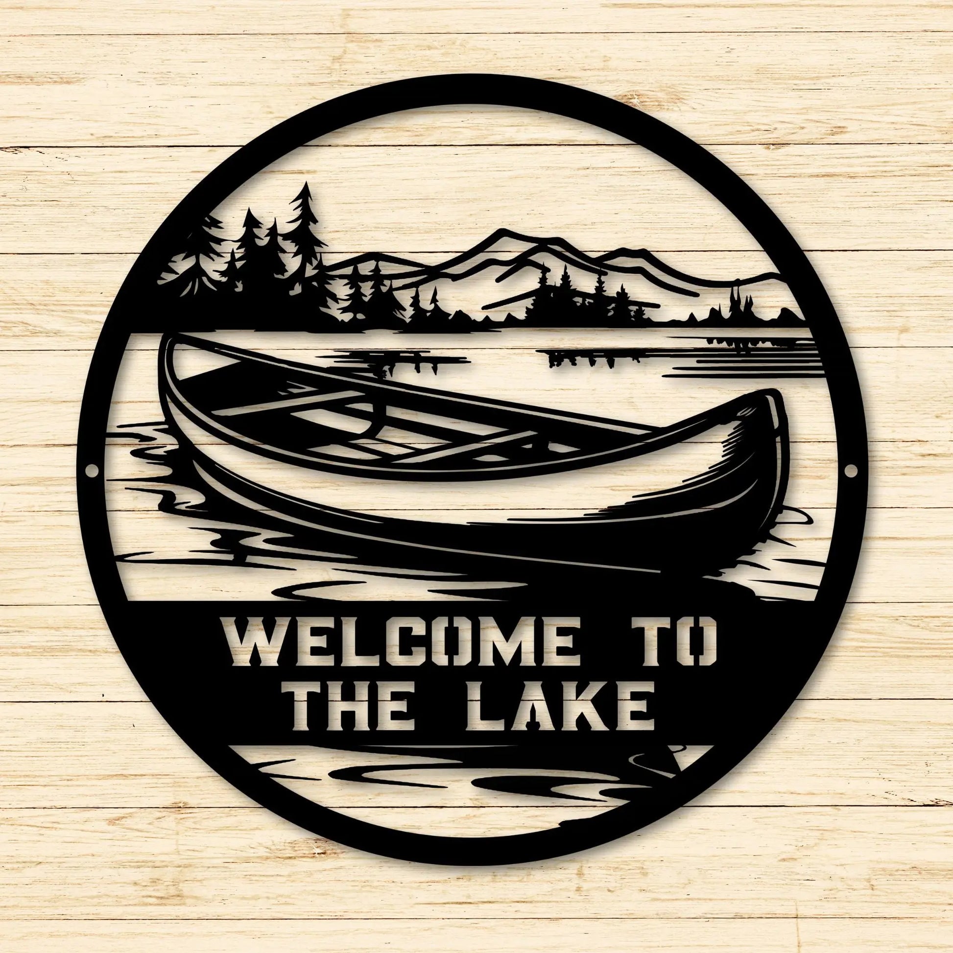Welcome to the Lake Metal Sign teelaunch