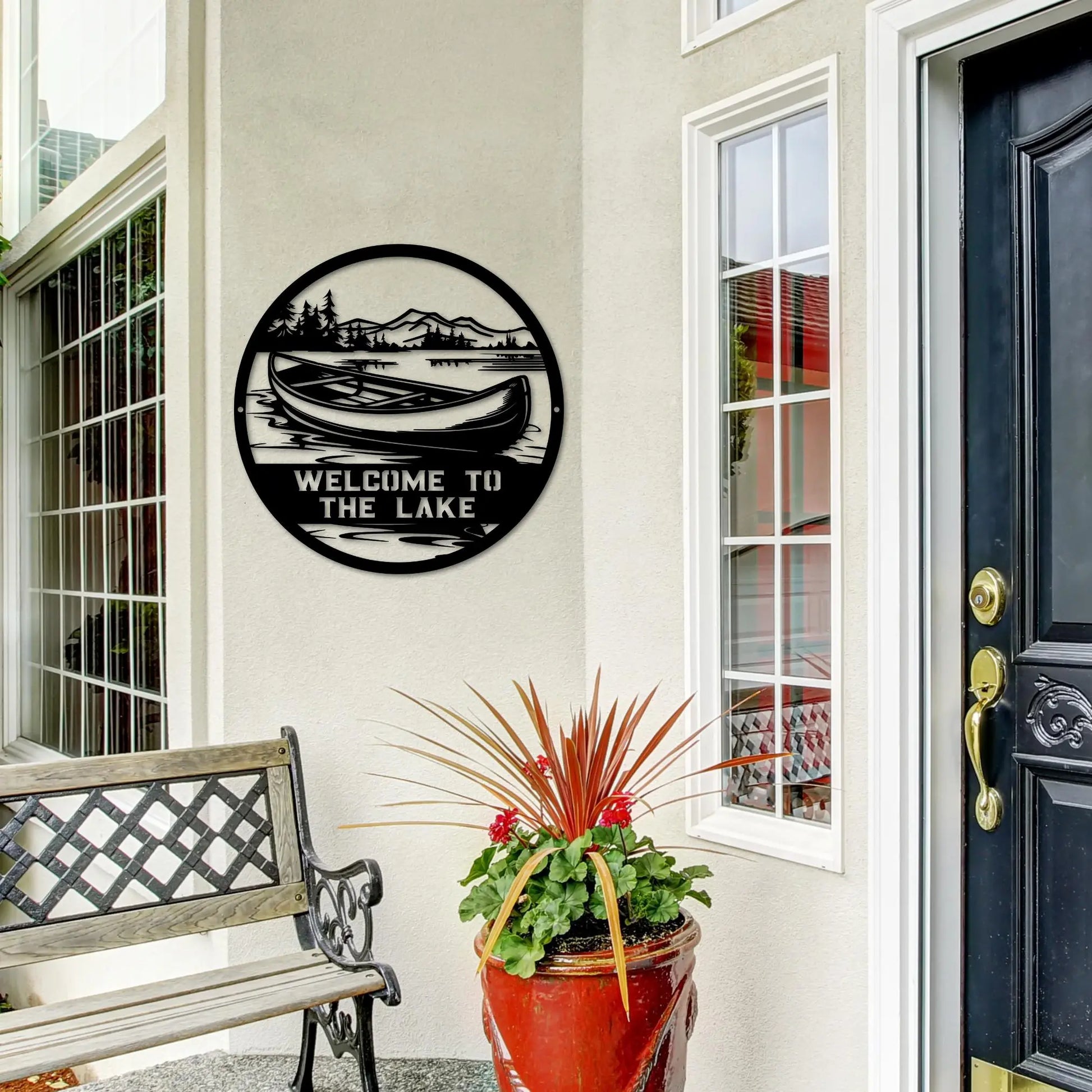 Welcome to the Lake Metal Sign teelaunch
