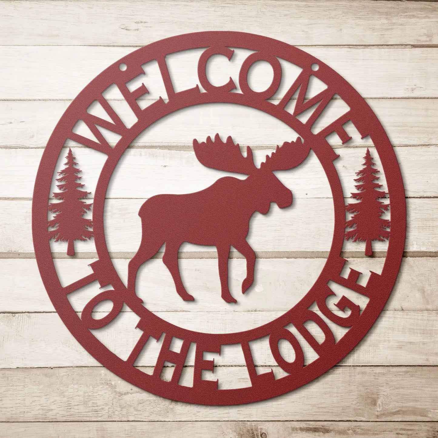Welcome to the Lodge Metal Sign | Moose, Bear or Fish teelaunch