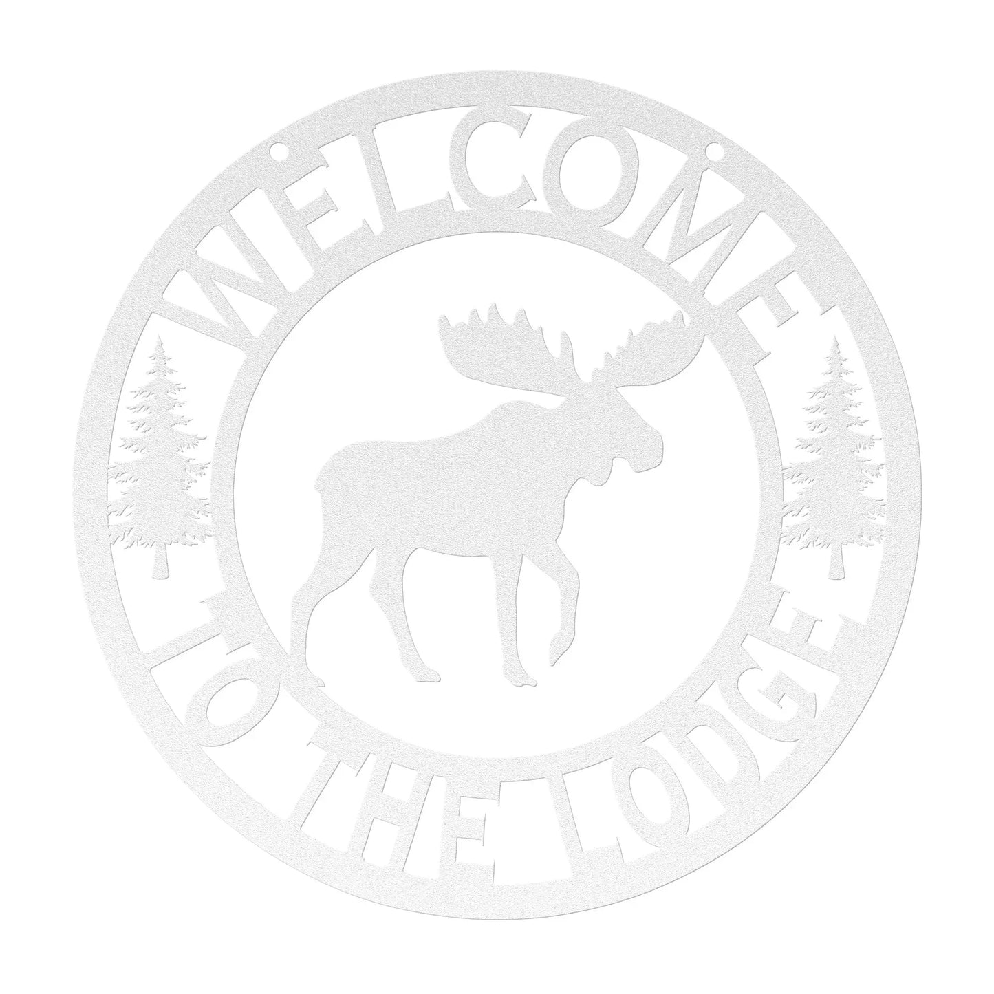 Welcome to the Lodge Metal Sign | Moose, Bear or Fish teelaunch