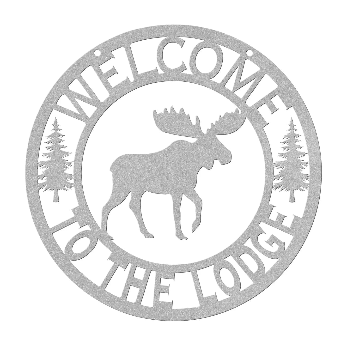 Welcome to the Lodge Metal Sign | Moose, Bear or Fish teelaunch