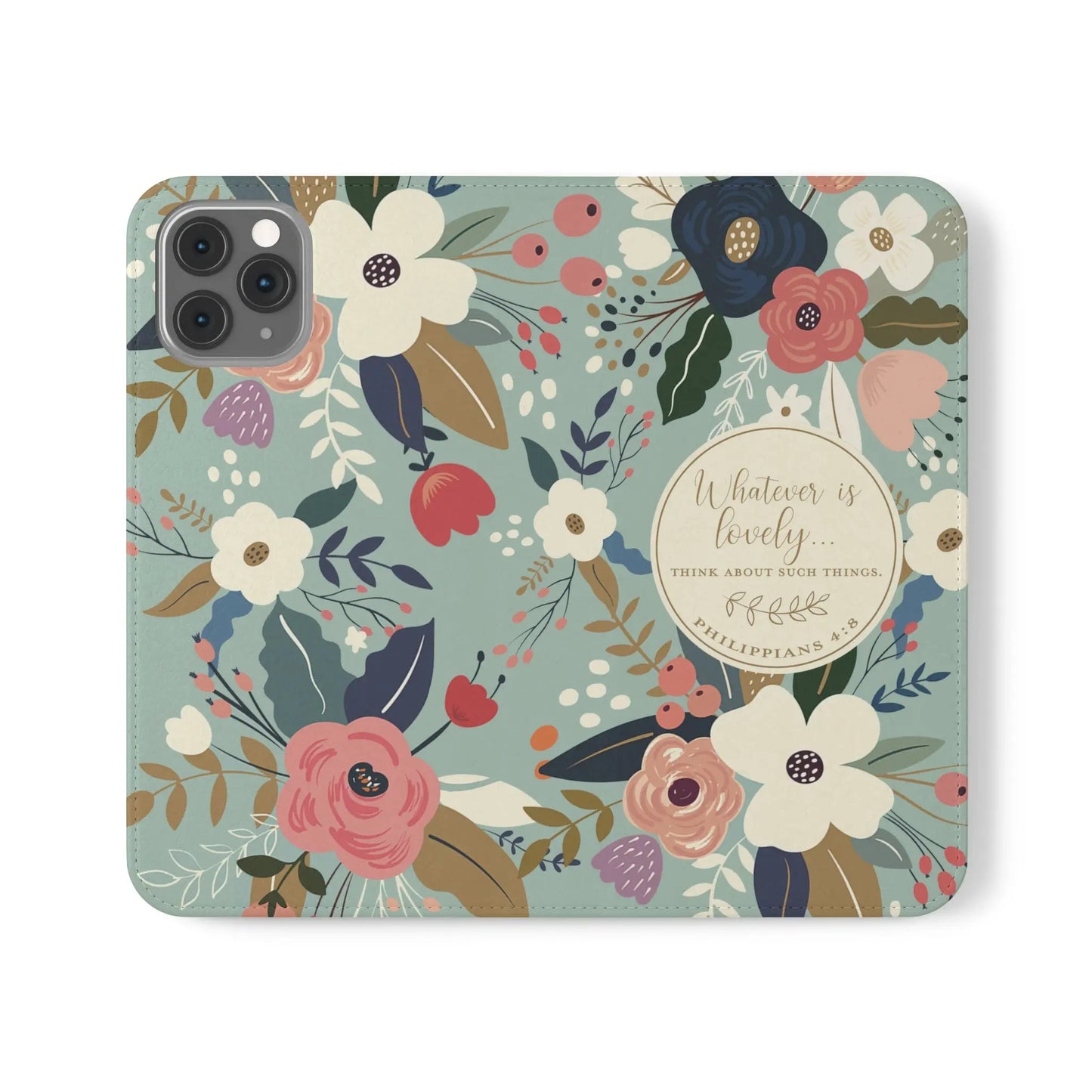 Whatever is Lovely Floral Flip Phone Case Printify