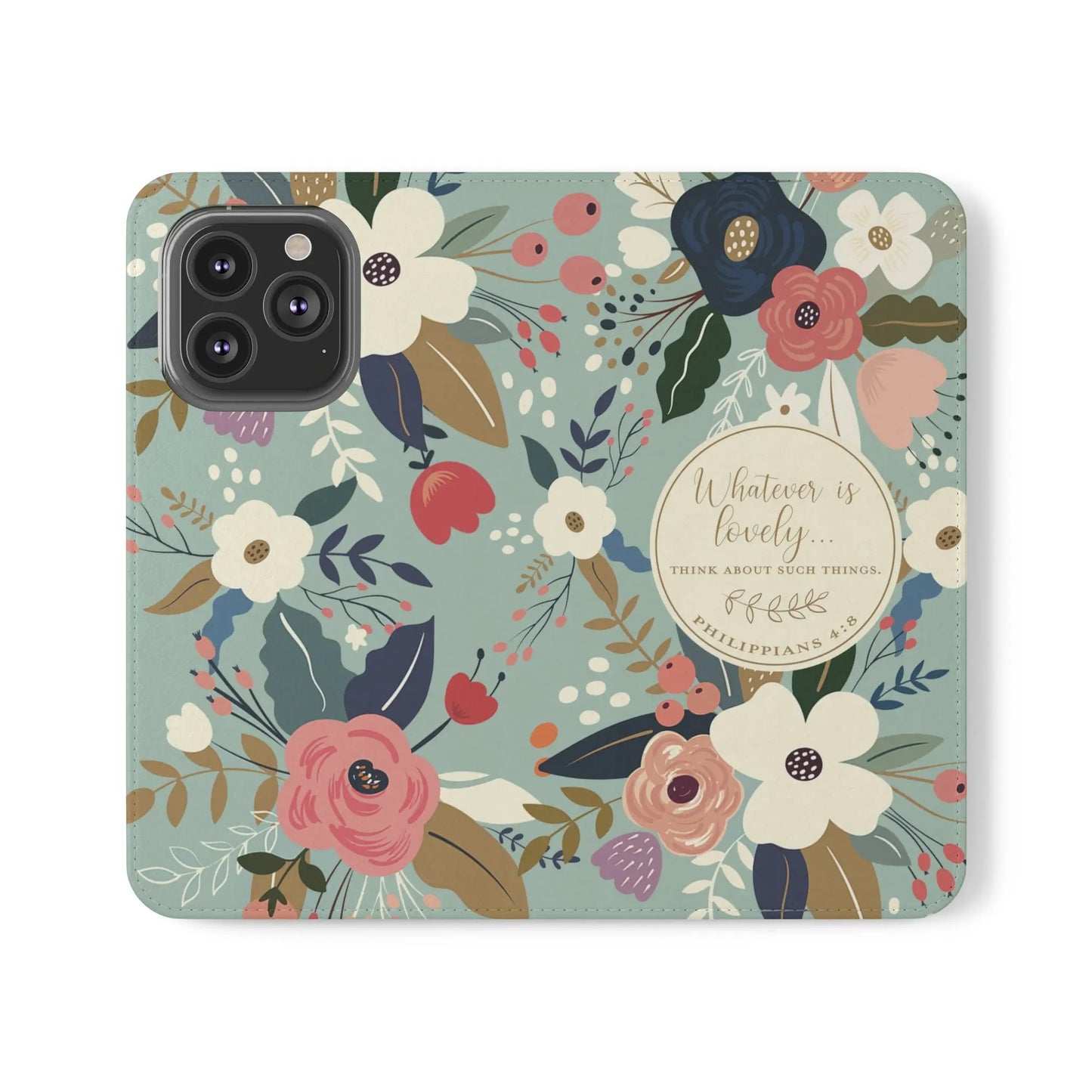Whatever is Lovely Floral Flip Phone Case Printify