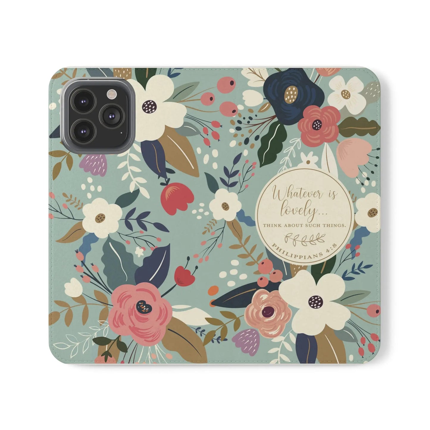 Whatever is Lovely Floral Flip Phone Case Printify