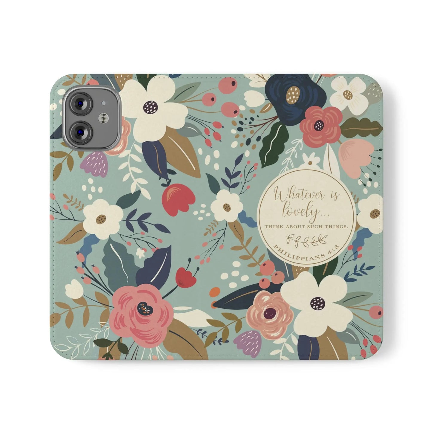 Whatever is Lovely Floral Flip Phone Case Printify