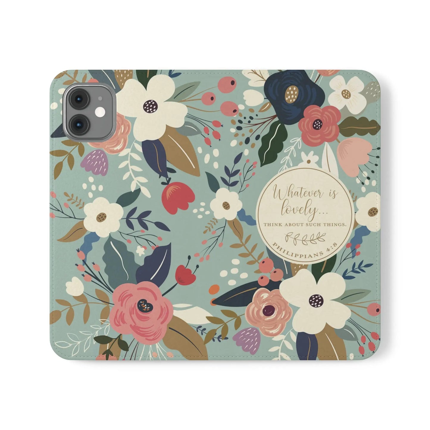 Whatever is Lovely Floral Flip Phone Case Printify