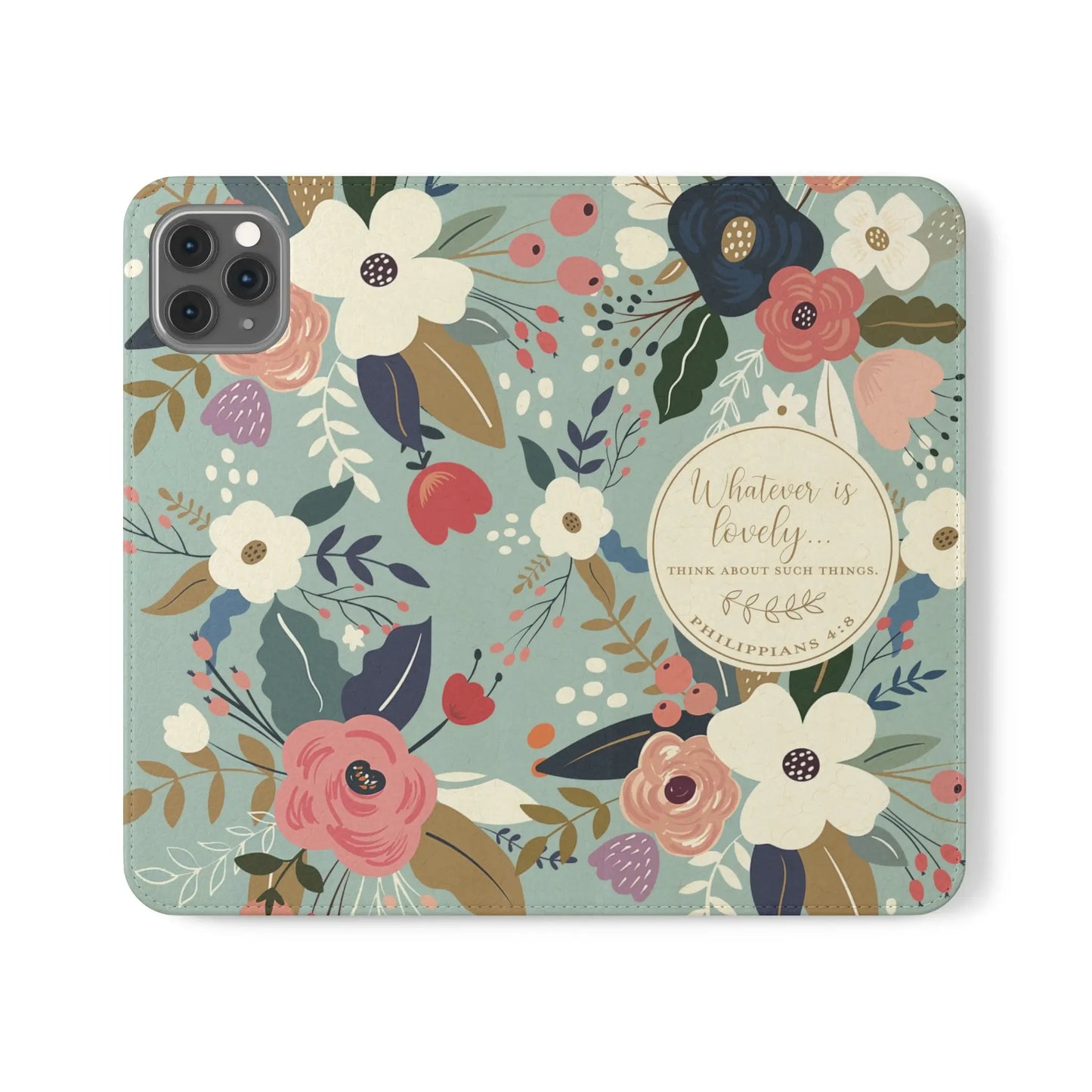 Whatever is Lovely Floral Flip Phone Case Printify