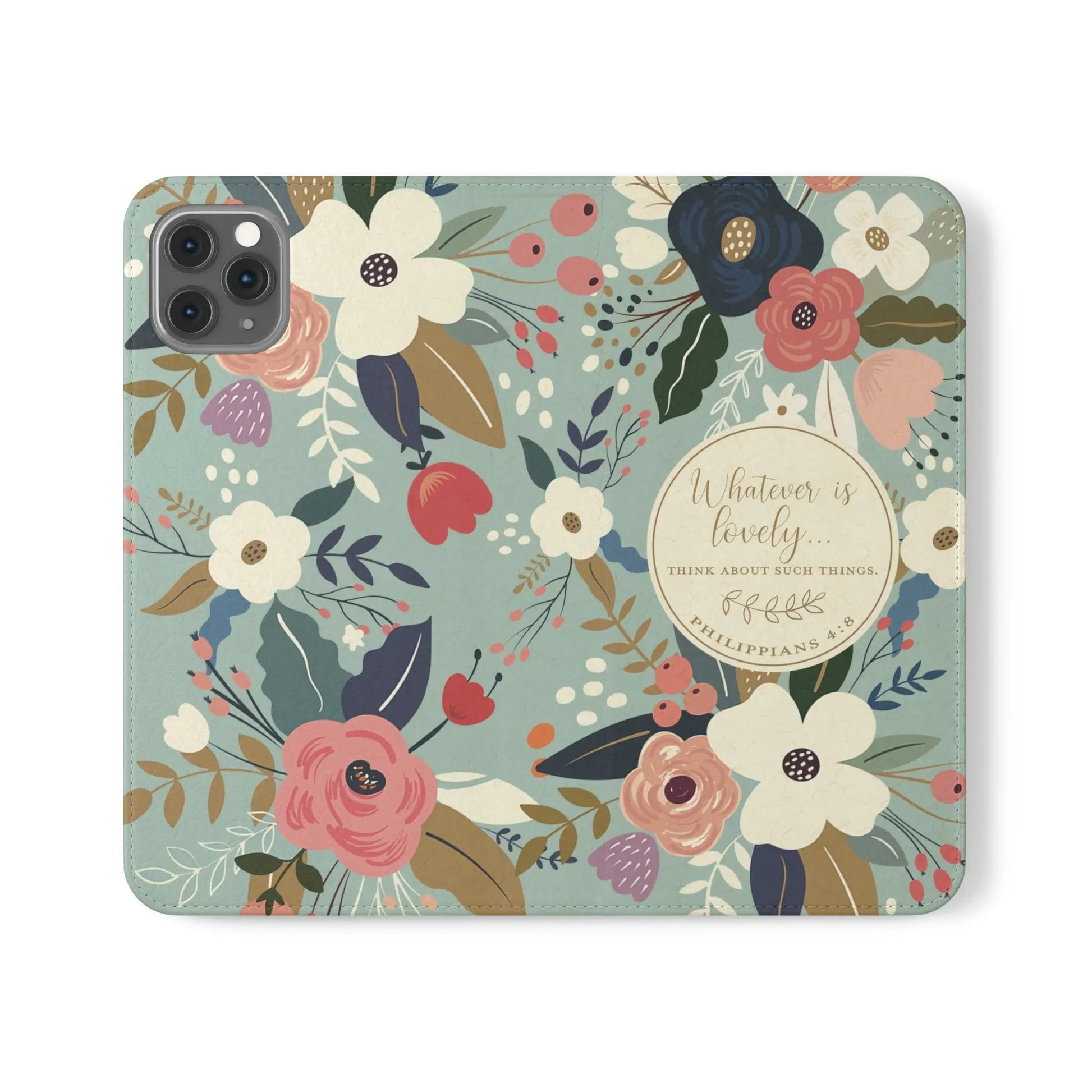 Whatever is Lovely Floral Flip Phone Case Printify