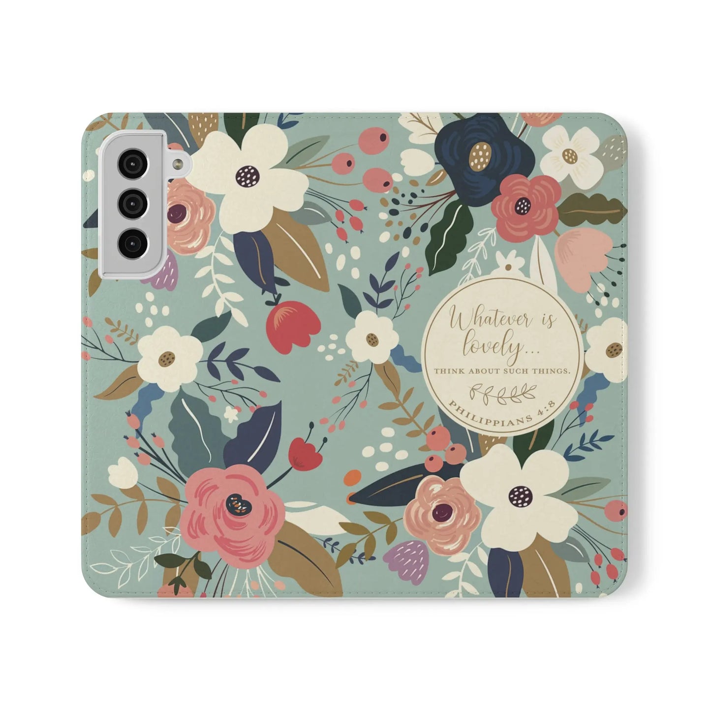 Whatever is Lovely Floral Flip Phone Case Printify