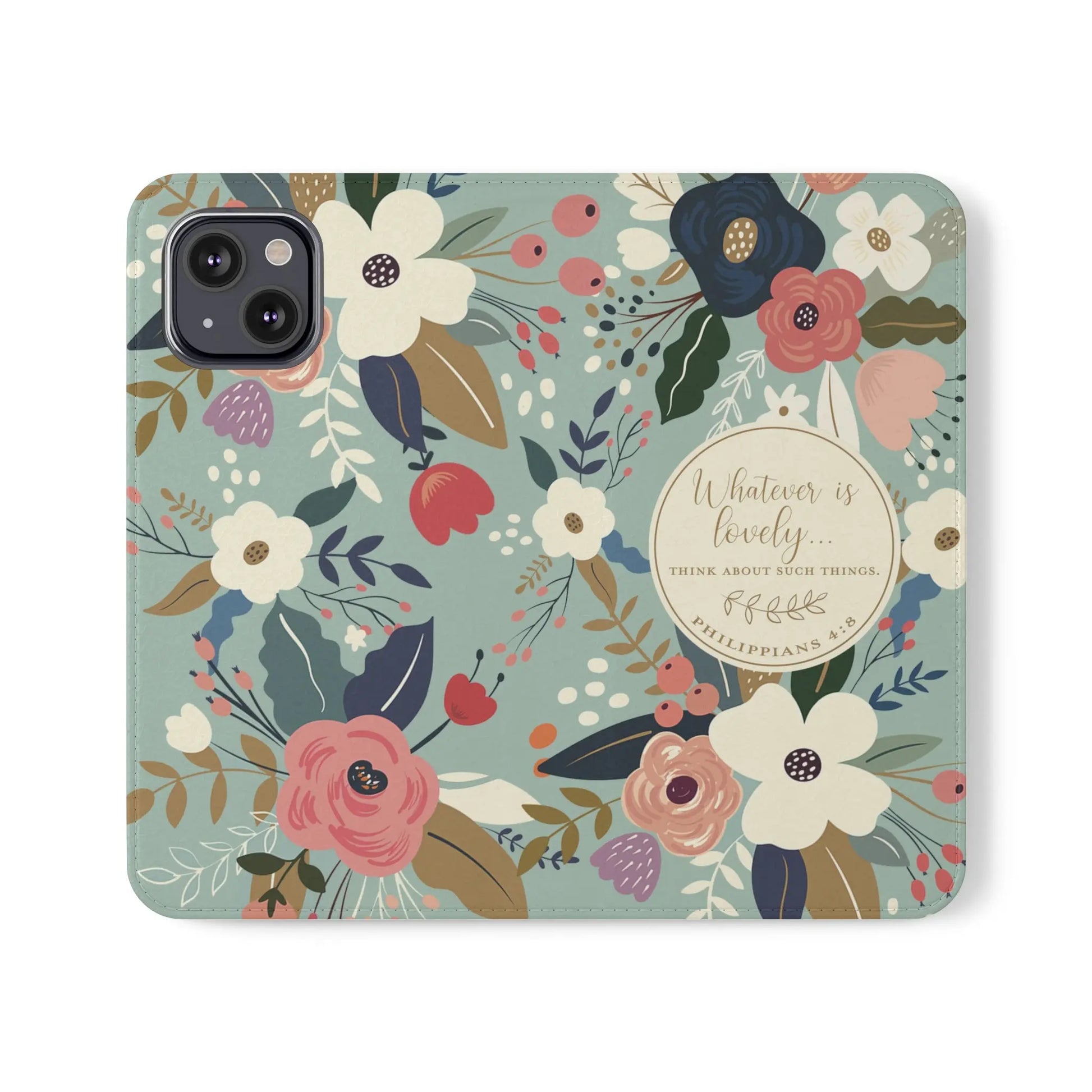 Whatever is Lovely Floral Flip Phone Case Printify