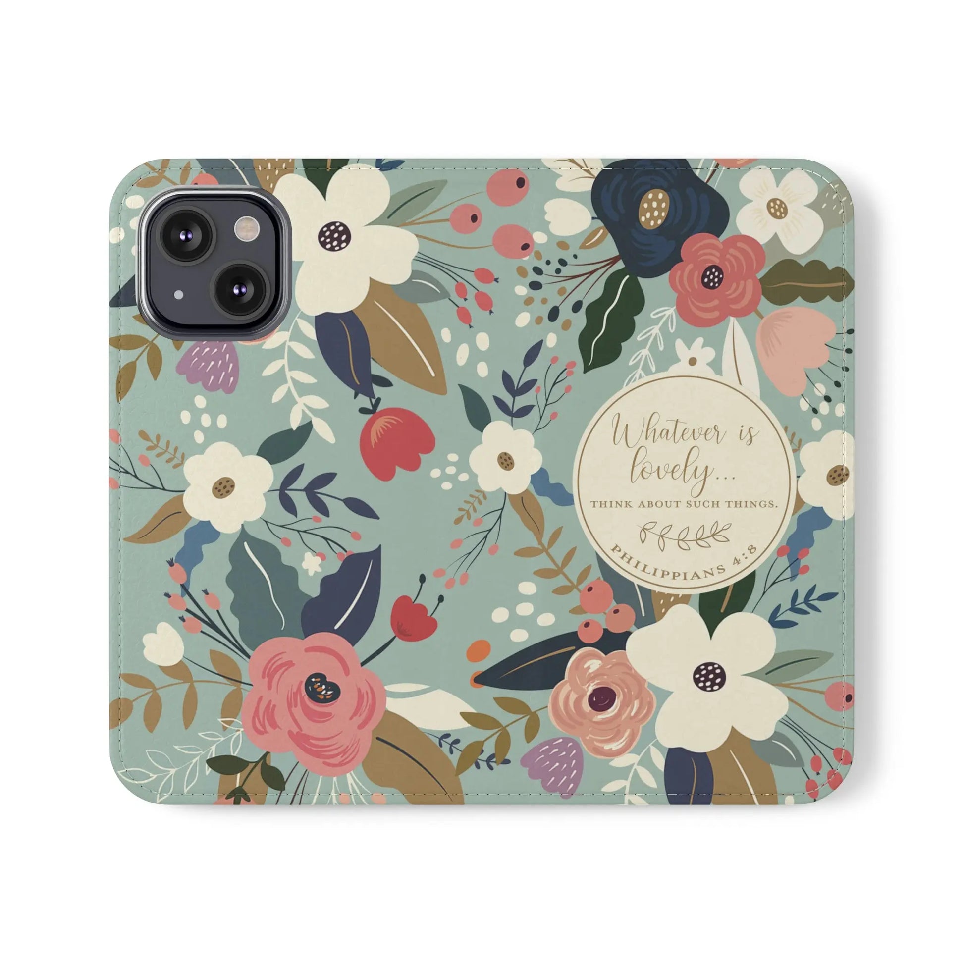 Whatever is Lovely Floral Flip Phone Case Printify