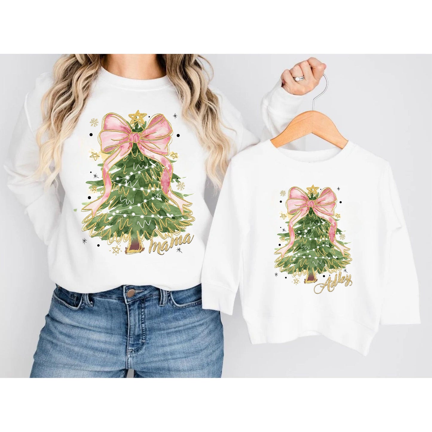 Glitter Christmas Tree Toddler Sweatshirt - Amazing Faith Designs