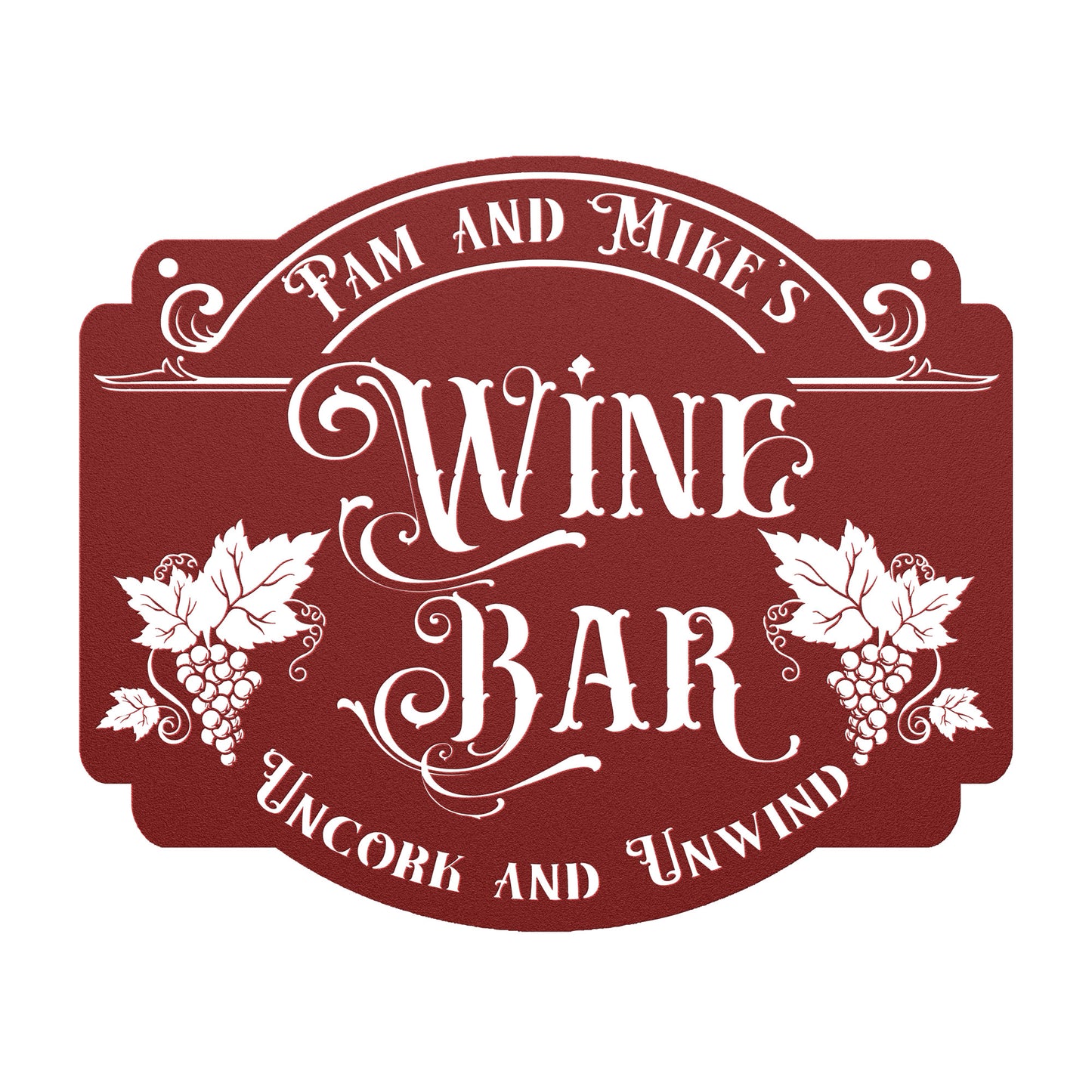 Wine Bar Personalized Metal Sign - Amazing Faith Designs