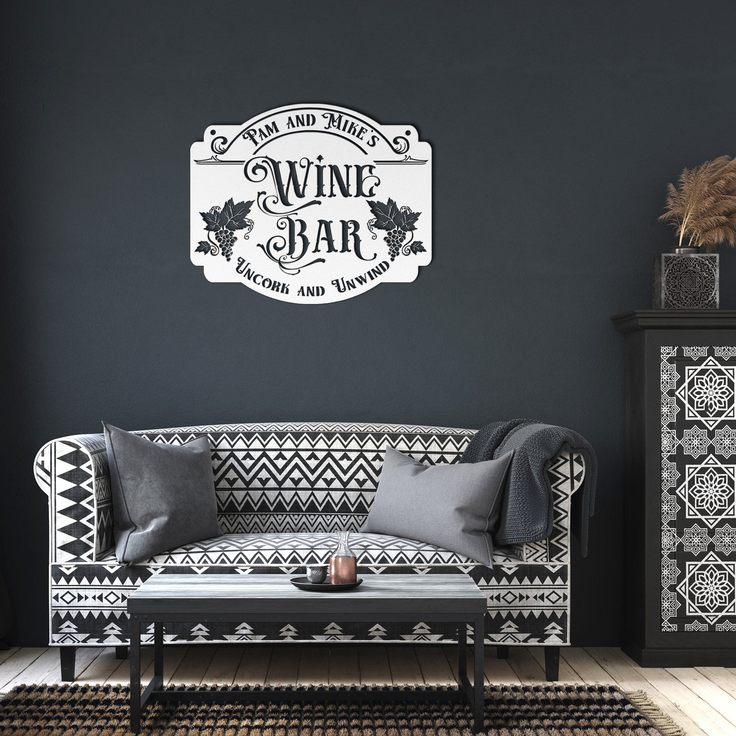 Wine Bar Personalized Metal Sign teelaunch