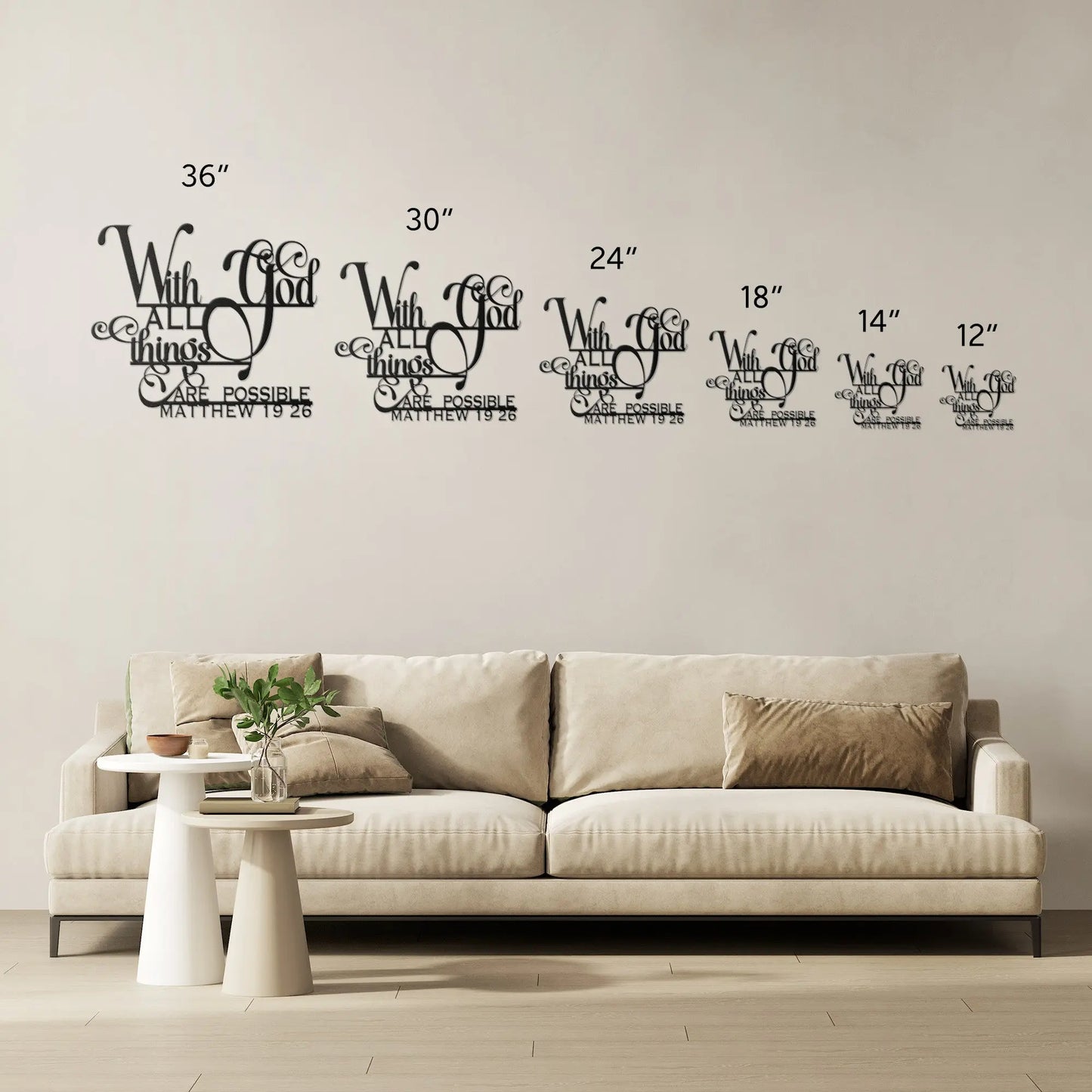 With God All Things Are Possible Metal Sign teelaunch