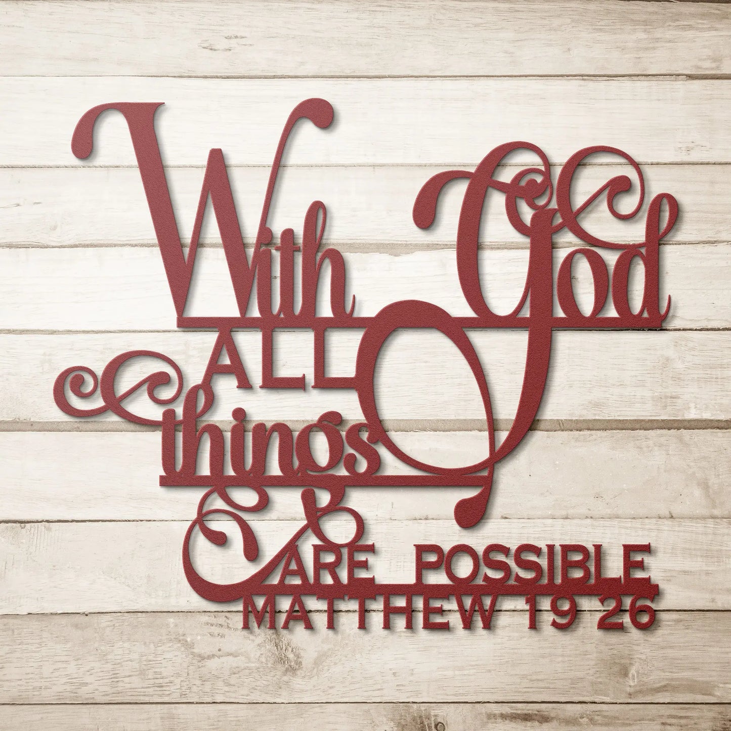 With God All Things Are Possible Metal Sign teelaunch