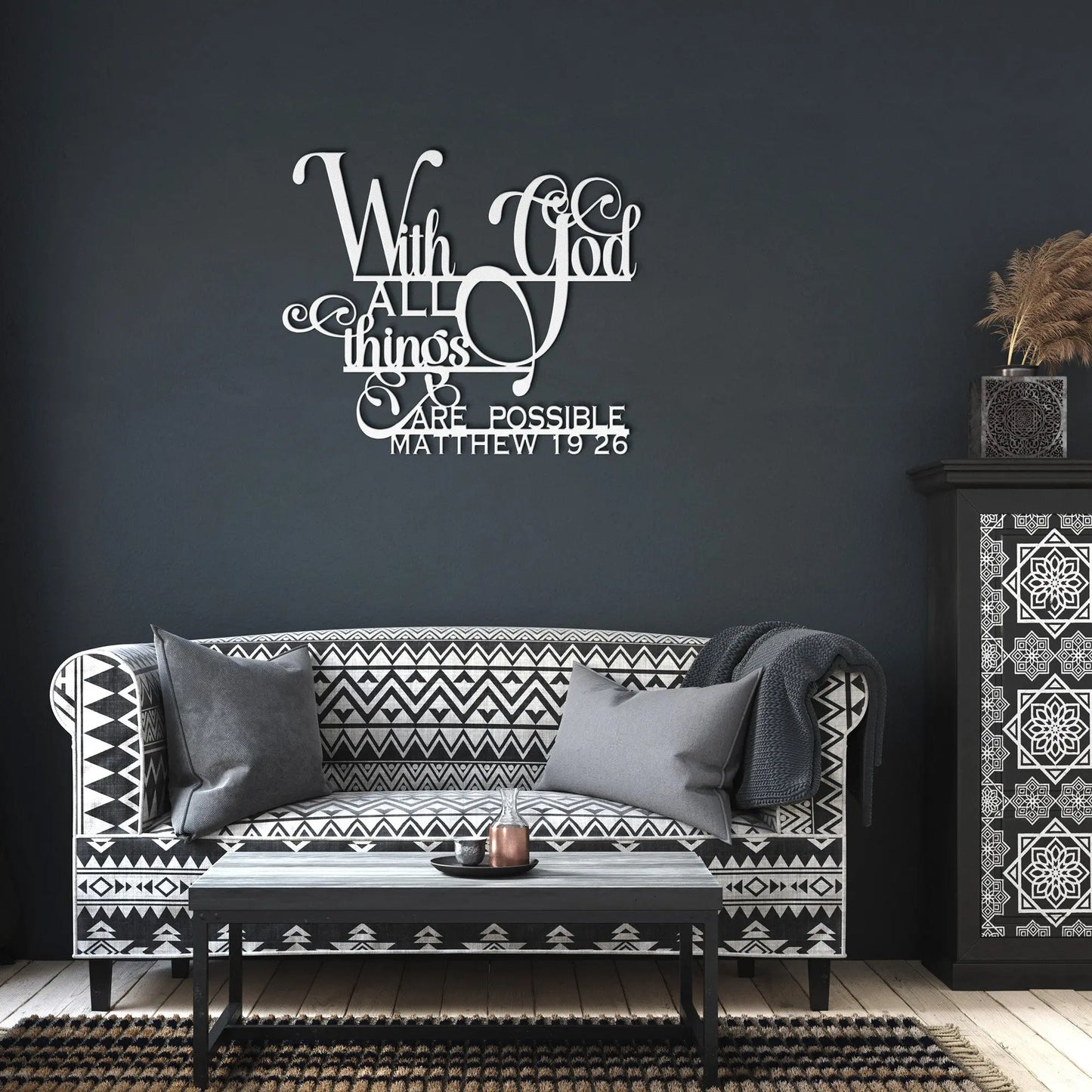 With God All Things Are Possible Metal Sign teelaunch