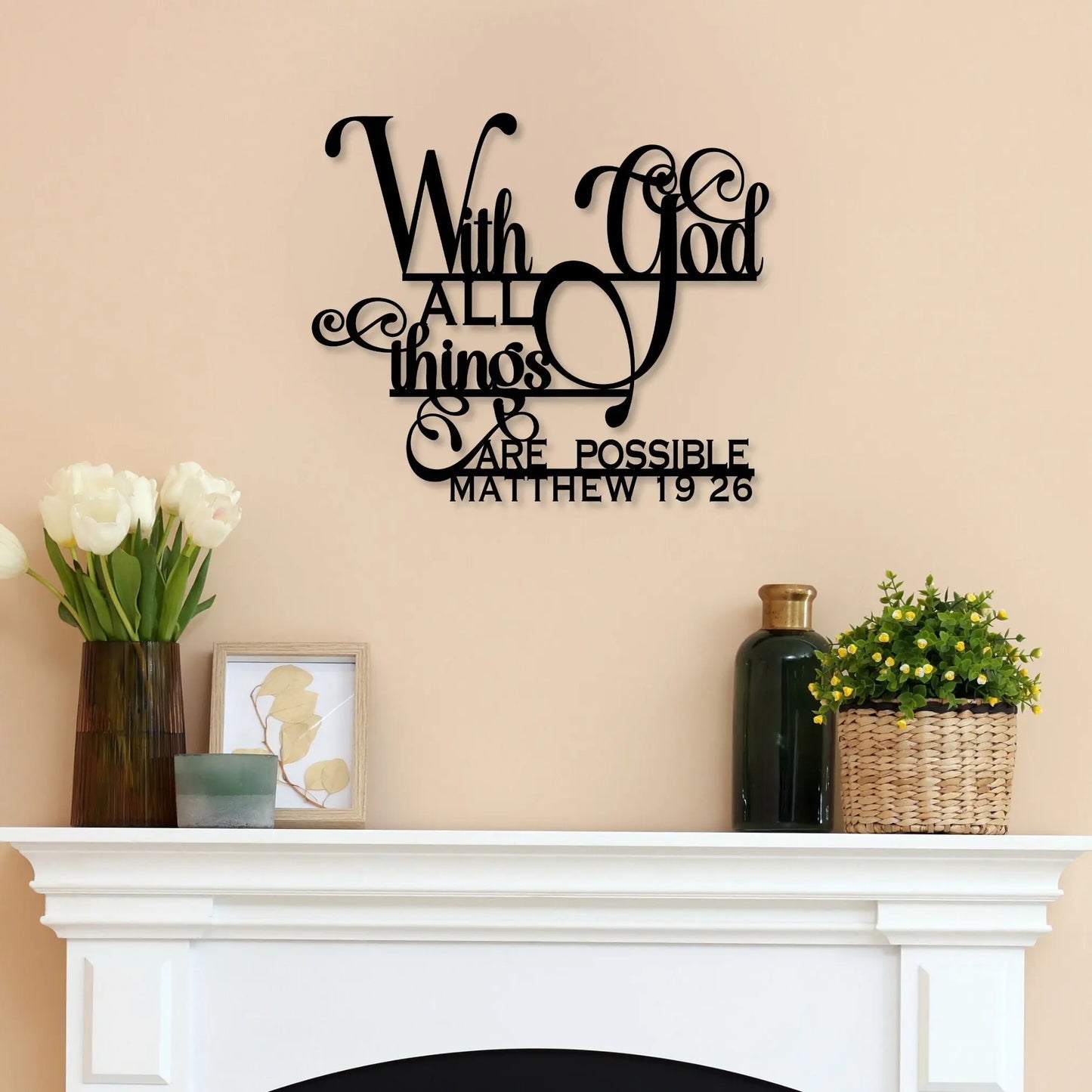 With God All Things Are Possible Metal Sign teelaunch