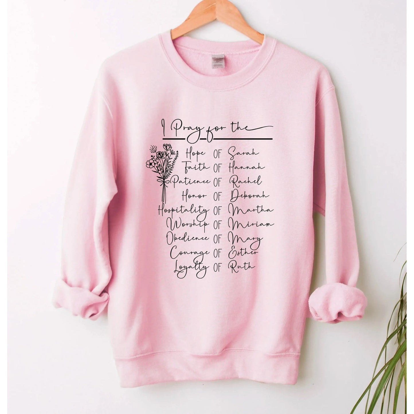 Women of the Bible Christian Sweatshirt | Mary, Sarah, Hannah, Esther, Ruth - Amazing Faith Designs